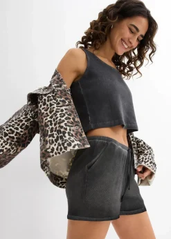 bonprix Shirts & Tops|Nachhaltigere Materialien|Tanktop aus reiner Bio-Baumwolle schiefergrau washed