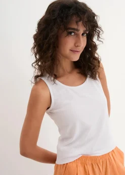 bonprix Shirts & Tops|Unterhemden|Tanktop, (2er Pack) schwarz + weiß