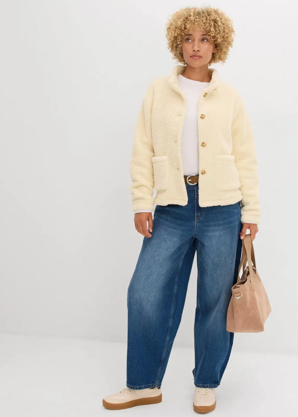 Teddy-Fleece Jacke|bonprix New