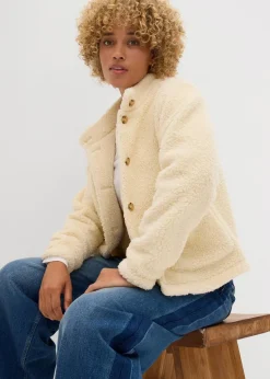 Teddy-Fleece Jacke|bonprix New