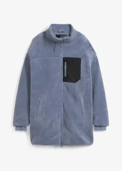 bonprix Jacken & Mäntel|Sweat|Teddy-Fleece Jacke rauchblau