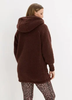 bonprix Jacken & Mäntel|Sweat|Teddy-Fleece Jacke terrabraun