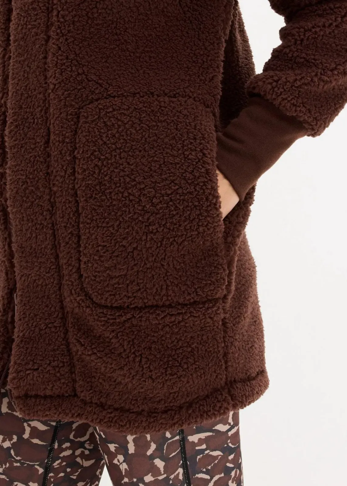 bonprix Jacken & Mäntel|Sweat|Teddy-Fleece Jacke terrabraun