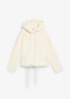 bonprix Bekleidung·Blusen & Tuniken|Bekleidung·Hosen|Teddy-Fleece Jacke naturbeige