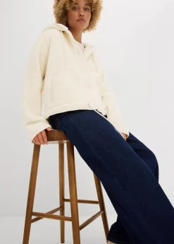 bonprix Bekleidung·Blusen & Tuniken|Bekleidung·Hosen|Teddy-Fleece Jacke naturbeige