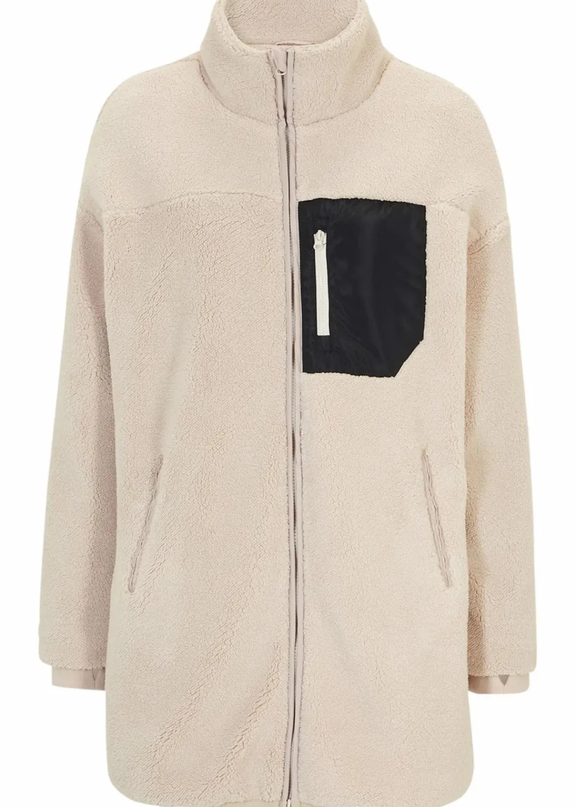 bonprix Jacken & Mäntel|Sweat|Teddy-Fleece Jacke steingrau