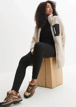 bonprix Jacken & Mäntel|Sweat|Teddy-Fleece Jacke steingrau