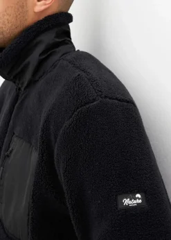 bonprix Große Größen|Outdoorbekleidung|Teddy-Fleece Jacke schwarz