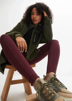 bonprix Bekleidung·Blusen & Tuniken|Bekleidung·Hosen|Teddy-Fleece Jacke dunkeloliv