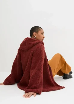 Teddy-Fleece Jacke in A-Linie mit Seitenschlitzen|bonprix Best