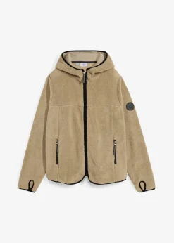 Teddy-Fleece Jacke mit Kapuze|bonprix Sale