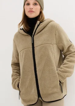 Teddy-Fleece Jacke mit Kapuze|bonprix Sale