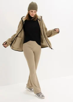 Teddy-Fleece Jacke mit Kapuze|bonprix Sale