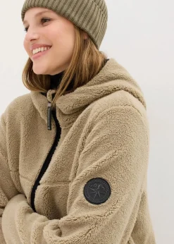 Teddy-Fleece Jacke mit Kapuze|bonprix Sale
