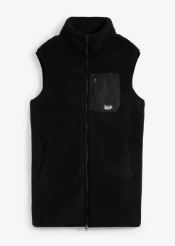 bonprix Jacken & Mäntel|Sweat|Teddy-Fleece Weste schwarz