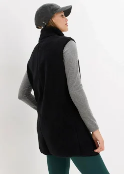 bonprix Jacken & Mäntel|Sweat|Teddy-Fleece Weste schwarz