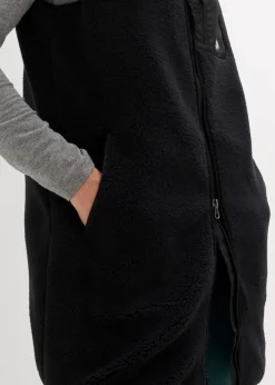 bonprix Jacken & Mäntel|Sweat|Teddy-Fleece Weste schwarz
