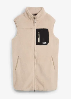 bonprix Bekleidung·Blusen & Tuniken|Bekleidung·Hosen|Teddy-Fleece Weste steingrau