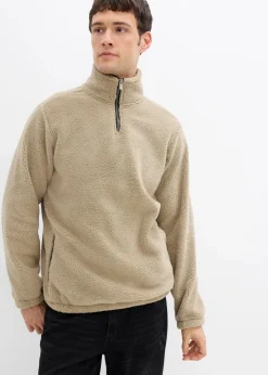Teddy-Fleecepullover mit praktischen Reißverschlusstaschen|bonprix Hot