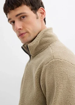 Teddy-Fleecepullover mit praktischen Reißverschlusstaschen|bonprix Hot