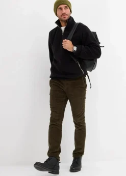 Teddy-Fleecepullover mit praktischen Reißverschlusstaschen|bonprix New