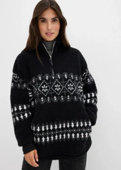 Teddy-Fleeceshirt|bonprix Hot