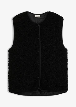 bonprix Bekleidung·Blusen & Tuniken|Bekleidung·Hosen|Teddy-Weste schwarz