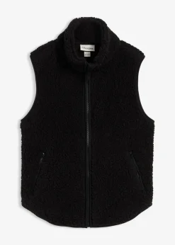 bonprix Mädchen 9-16 Jahre·Jacken & Outdoor|Teddy-Weste schwarz