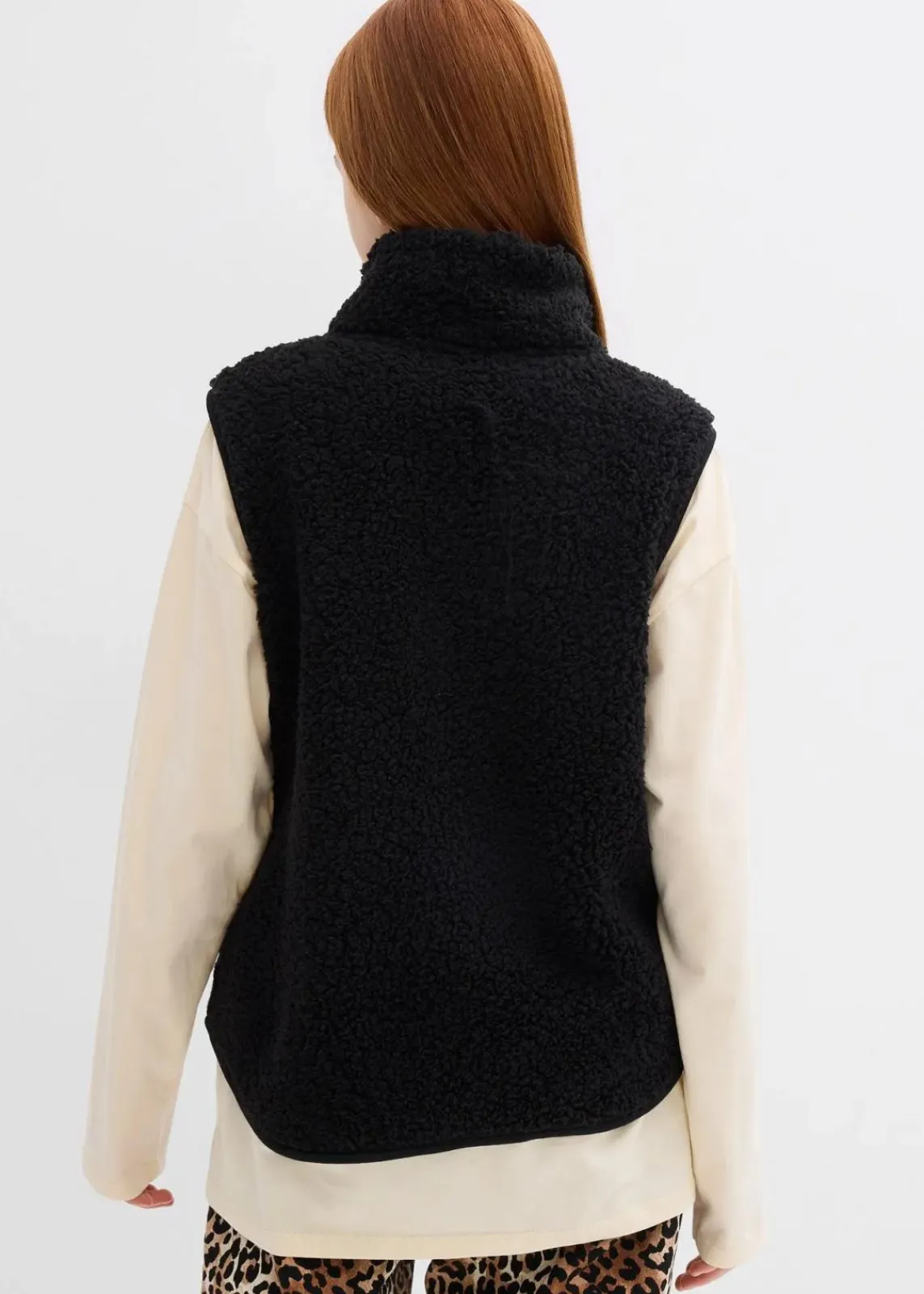 bonprix Mädchen 9-16 Jahre·Jacken & Outdoor|Teddy-Weste schwarz