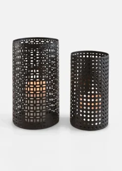 bonprix Kerzenhalter|Wohnaccessoires|Teelichthalter (2-tlg. Set) schwarz