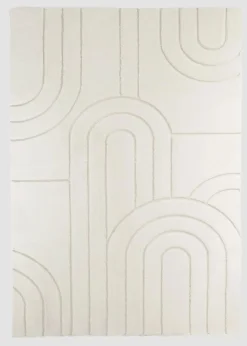 bonprix Veloursteppiche|Teppich in Hoch-Tiefstruktur natur