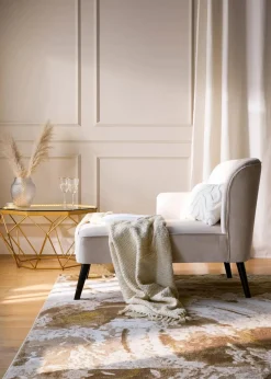 bonprix Veloursteppiche|Teppich in moderner Musterung natur gold