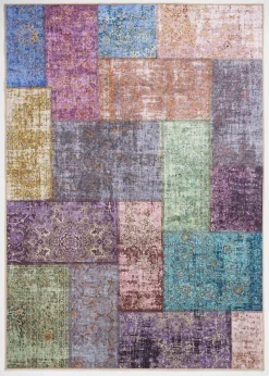 bonprix Sehr Beliebt|Flachgewebe-Teppiche|Teppich in Patchworkoptik bunt