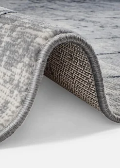 bonprix Veloursteppiche|Teppich mit graphischer Musterung anthrazit