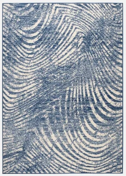 bonprix Veloursteppiche|Teppich mit malerischer Musterung blau natur