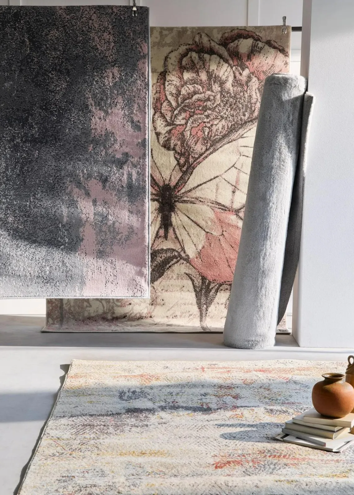 Teppich mit marmorierter Musterung|bonprix Clearance