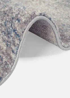 bonprix Veloursteppiche|Teppich mit melierter Musterung blau