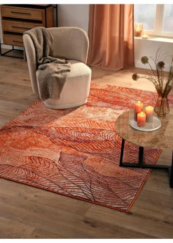 bonprix Sehr Beliebt|Veloursteppiche|Teppich mit modernem Design terra