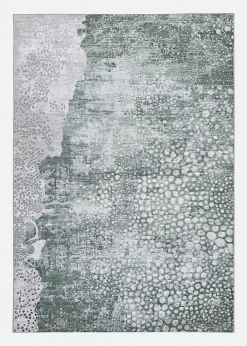 bonprix Veloursteppiche|Teppich mit moderner Musterung grün