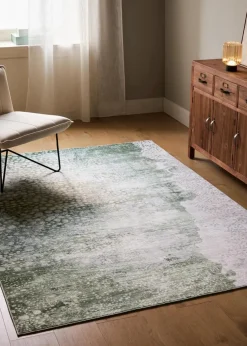 bonprix Veloursteppiche|Teppich mit moderner Musterung grün