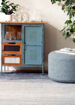 bonprix Veloursteppiche|Teppich mit moderner Musterung blau