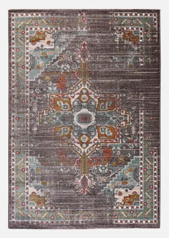 bonprix Veloursteppiche|Teppich mit orientalischer Musterung braun türkis