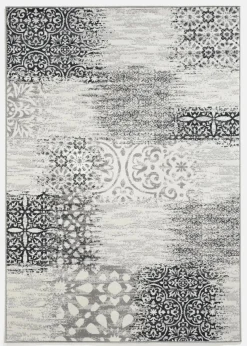 bonprix Sehr Beliebt|Veloursteppiche|Teppich mit Patchworkmusterung grau