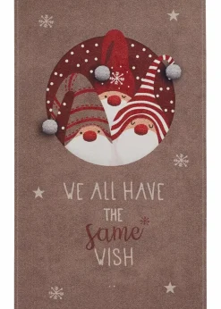 bonprix Veloursteppiche|Weihnachtsdeko & -Textilien·Wohntextilien|Teppich mit Weihnachtsmotiv beige