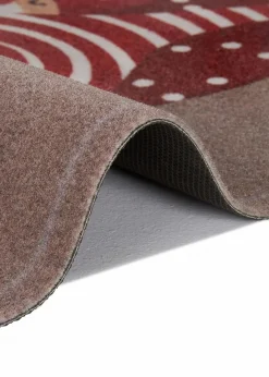 bonprix Veloursteppiche|Weihnachtsdeko & -Textilien·Wohntextilien|Teppich mit Weihnachtsmotiv beige