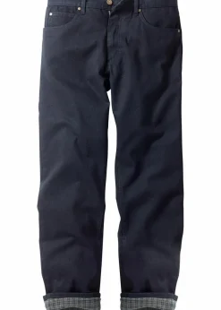 bonprix Jeans|Thermobekleidung|Thermo Classic Fit Jeans mit kuscheligem Flanellfutter, Straight schwarz denim