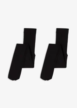 bonprix Wäsche·Socken & Strumpfhosen|Thermounterwäsche|Thermo Fleece Strumpfhose 140den (2er Pack) schwarz/schwarz