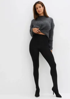 bonprix Wäsche·Socken & Strumpfhosen|Thermounterwäsche|Thermo Fleece Strumpfhose 140den (2er Pack) schwarz/schwarz