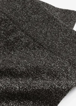 bonprix Wäsche·Socken & Strumpfhosen|Thermounterwäsche|Thermo Fleece Strumpfhose aus Glitzergarn schwarz/silber