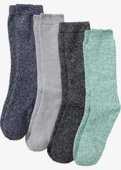 Thermo Frottee Socken mit Bio-Baumwolle (4er Pack)|bonprix